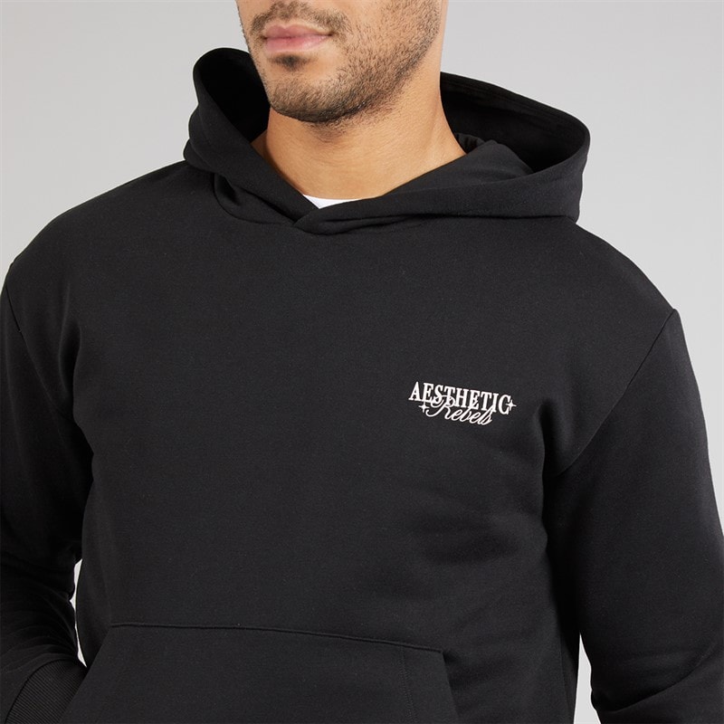 JJ REBEL Mens Rock Hoodie Black - Image 5