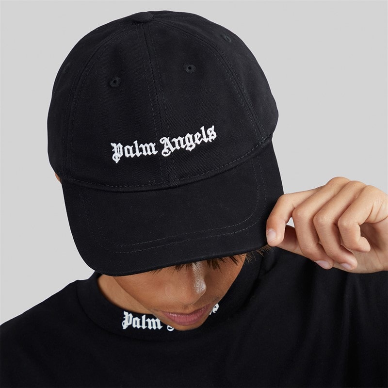 Palm Angels Boys Logo Baseball Cap Nero/Black - Image 2