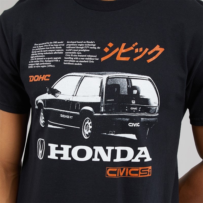 Honda Mens T-Shirt Black - Image 3