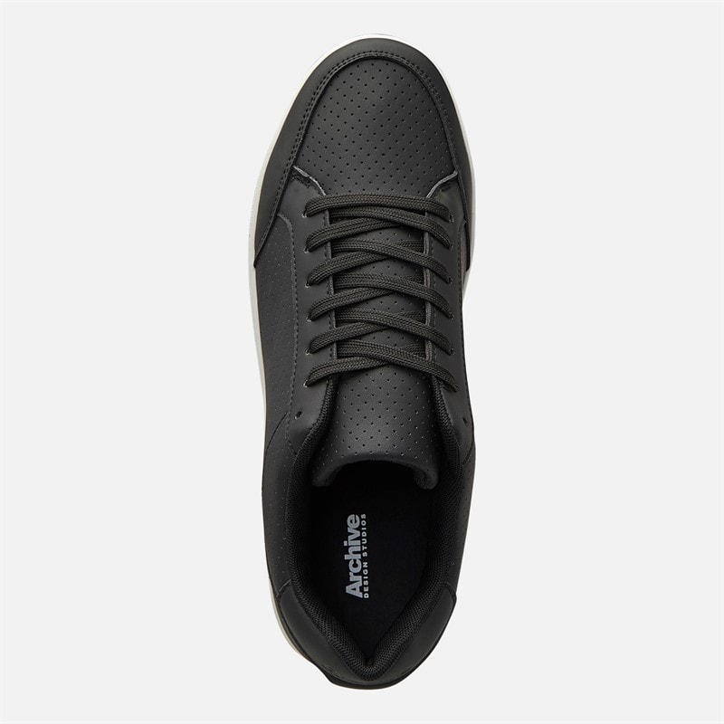 Archive Studios Mens Court Trainers Black - Image 4