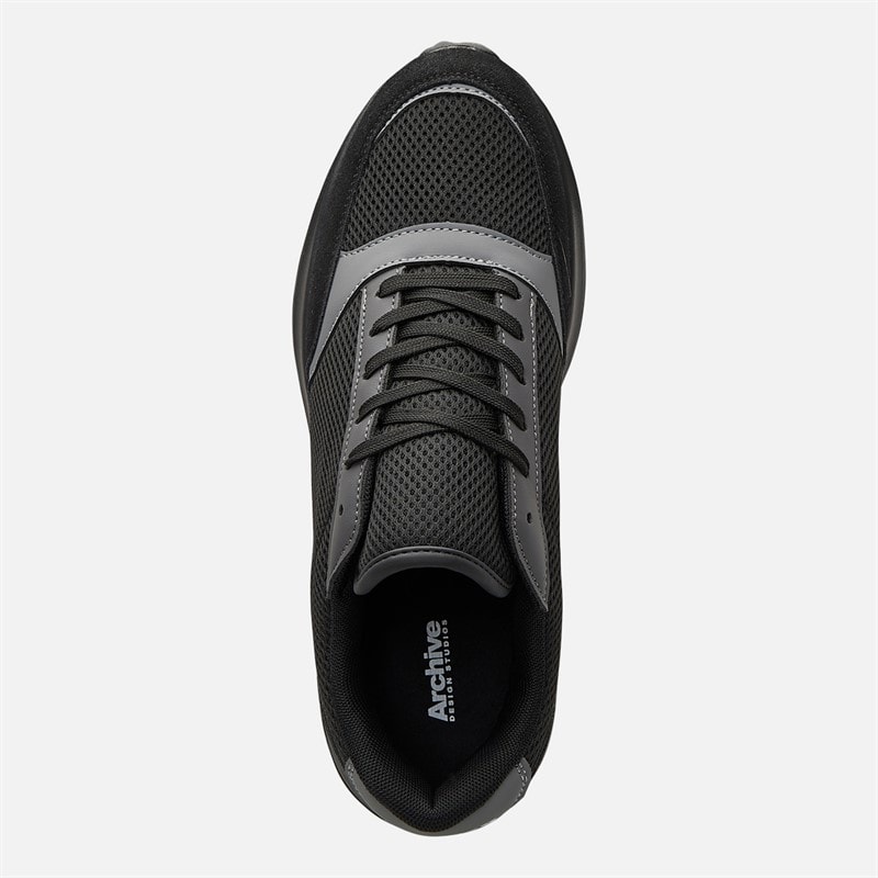 Archive Studios Mens Runner Trainers Black - Image 4