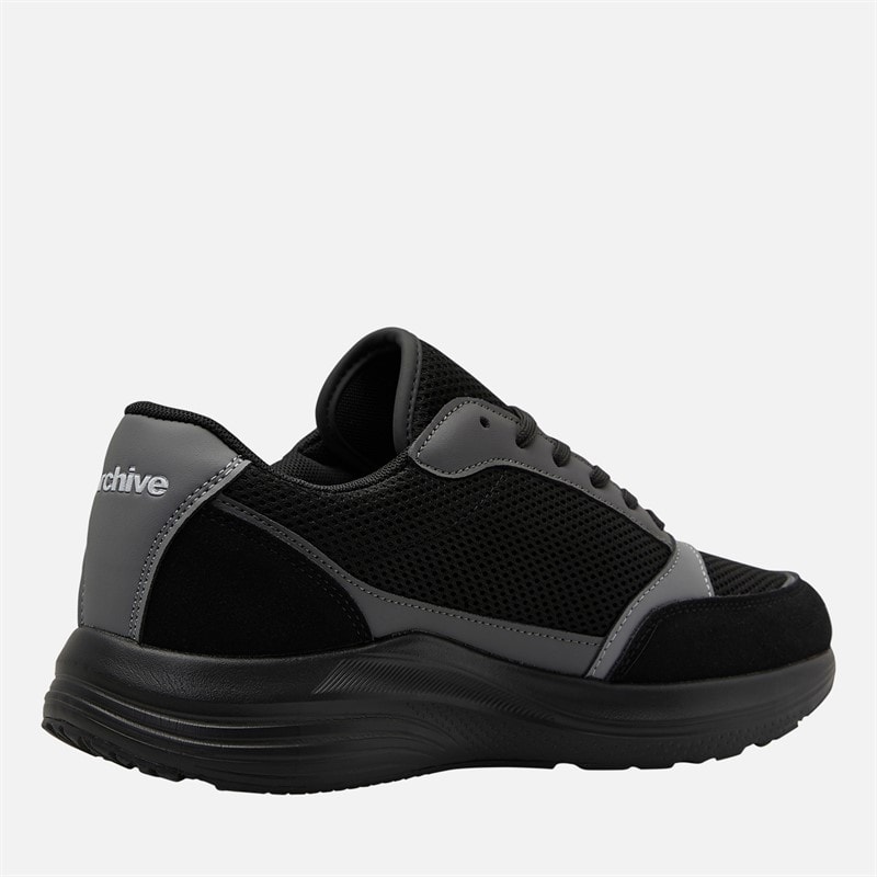 Archive Studios Mens Runner Trainers Black - Image 5