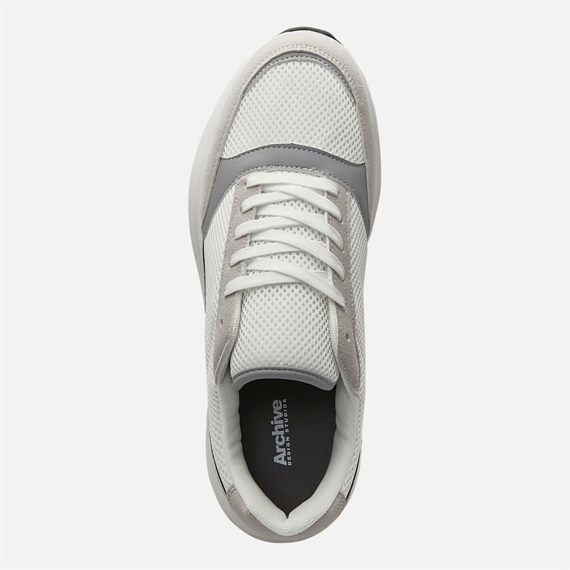 Archive Studios Mens Runner Trainers White - Image 4