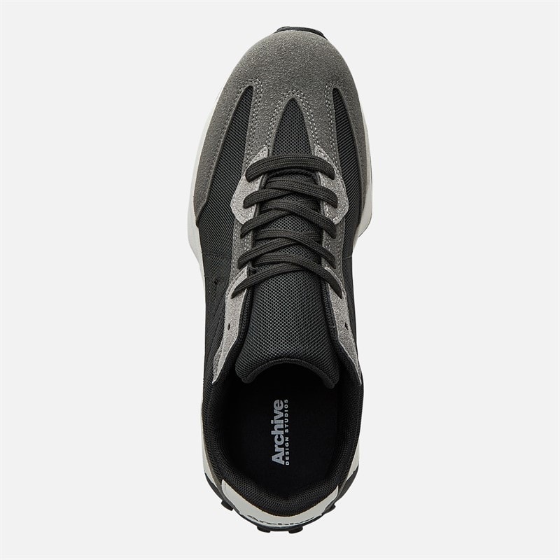 Archive Studios Mens Track Trainers Grey - Image 4