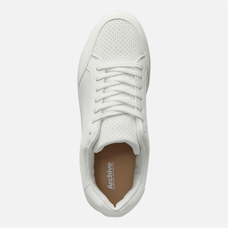 Archive Studios Mens Court Trainers White - Image 4