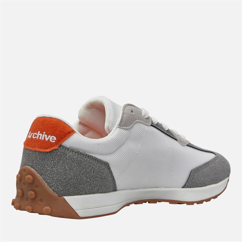 Archive Studios Mens Track Trainers White/Grey/Orange - Image 5