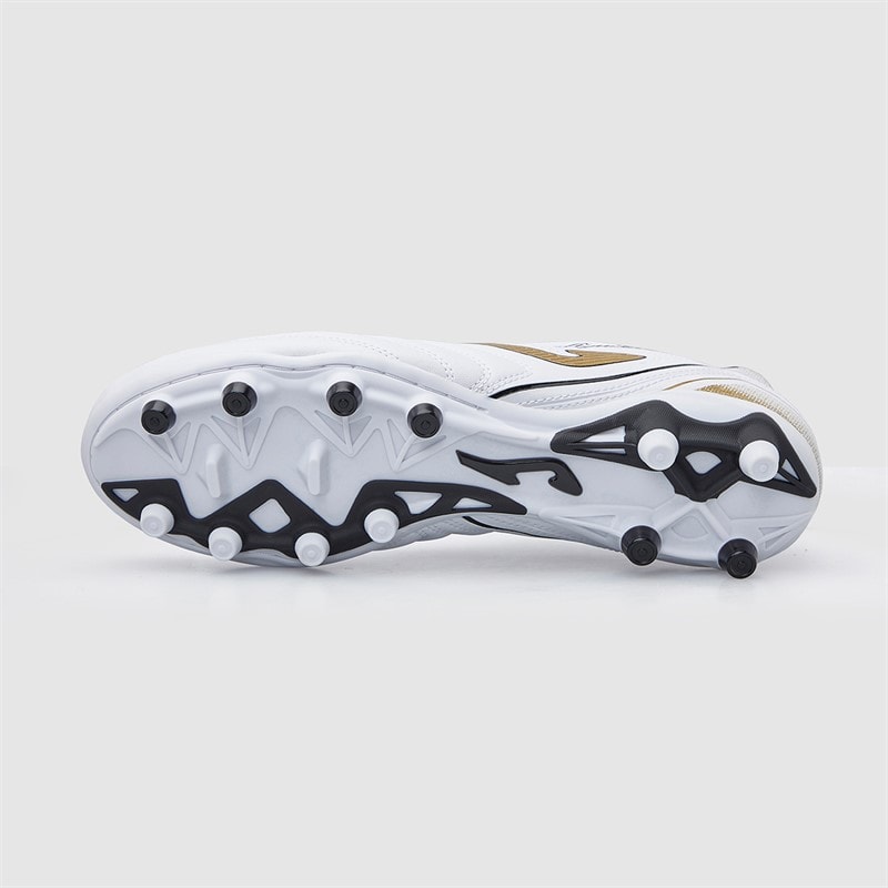 Joma Mens Aguila 25 FG Firm Ground Football Boots White/Gold - Image 3