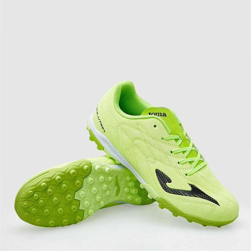 Joma Junior Evolution 25 TF Astro Turf Football Boots Fluoro Green - Image 1