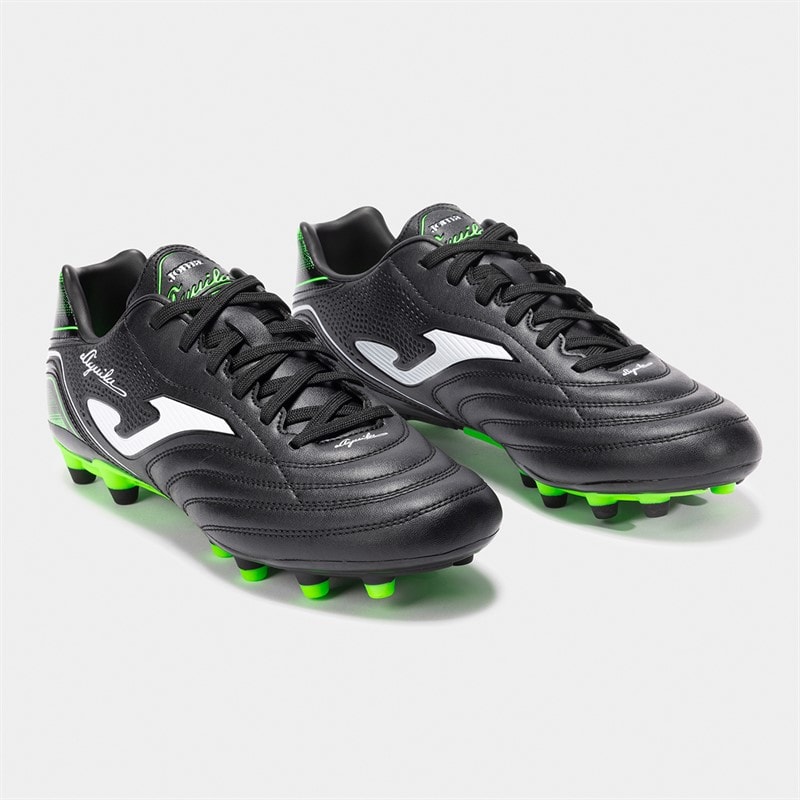 Joma Mens Aguila 25 FG Firm Ground Football Boots Black/Fluoro Green - Image 5