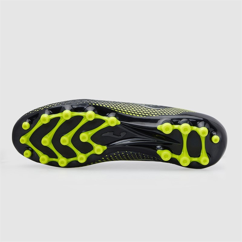Joma Mens Evolution 25 AG Artificial Grass Football Boots Black/Fluoro Yellow - Image 3