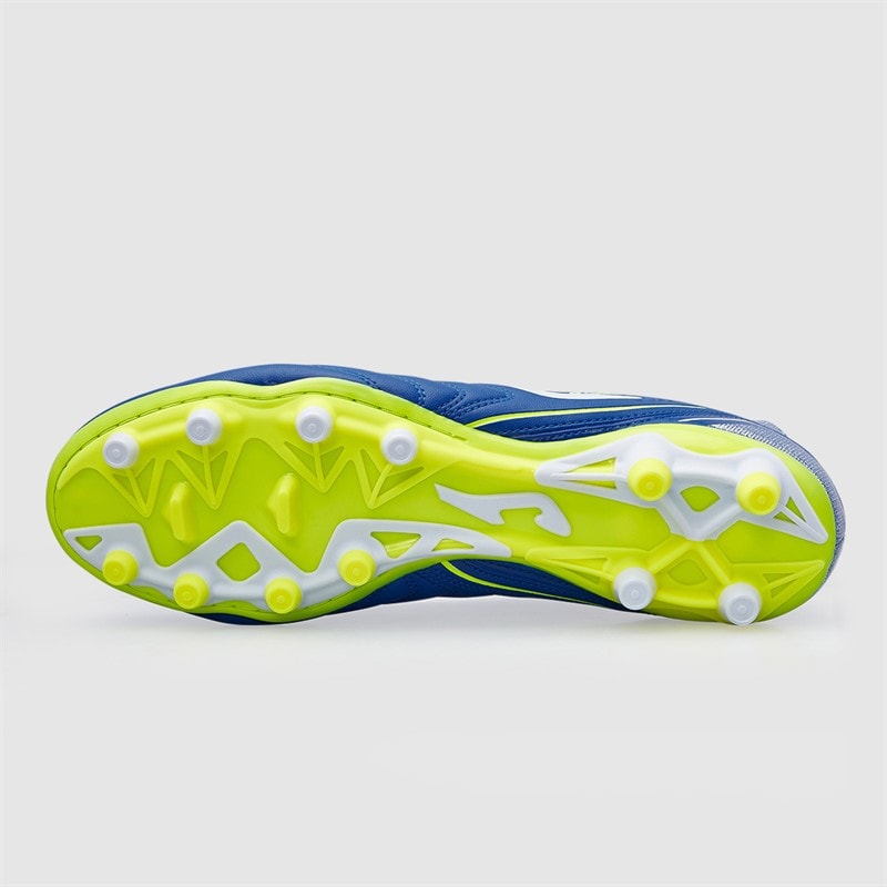 Joma Mens Aguila 25 FG Firm Ground Football Boots Royal Blue/Fluoro Yellow - Image 3