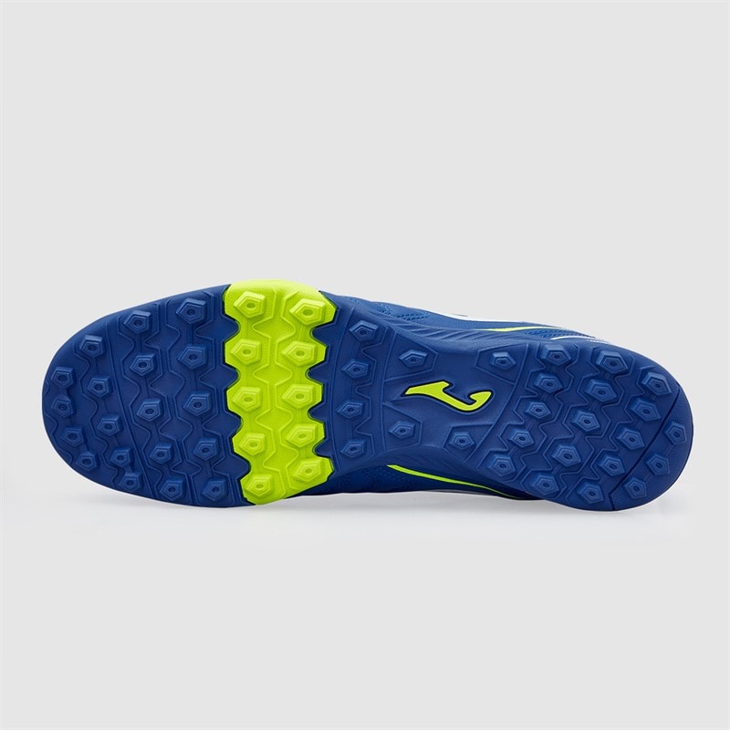 Joma Mens Aguila 25 TF Astro Turf Football Boots Royal Blue/Fluoro Yellow - Image 3