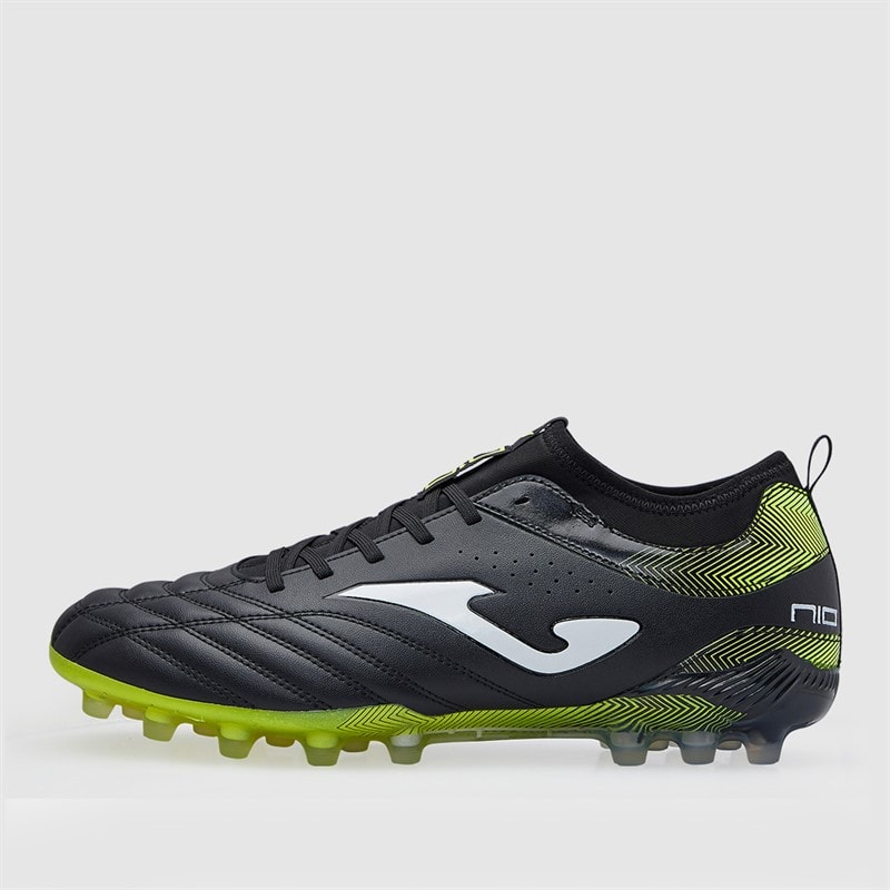 Joma Mens Number-10 25 AG Artificial Grass Football Boots Black/Fluoro Yellow - Image 2