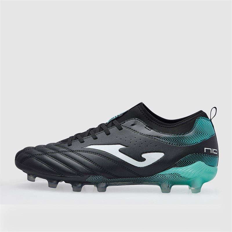 Joma Mens Number-10 25 FG Firm Ground Football Boots Black/Turquoise - Image 2