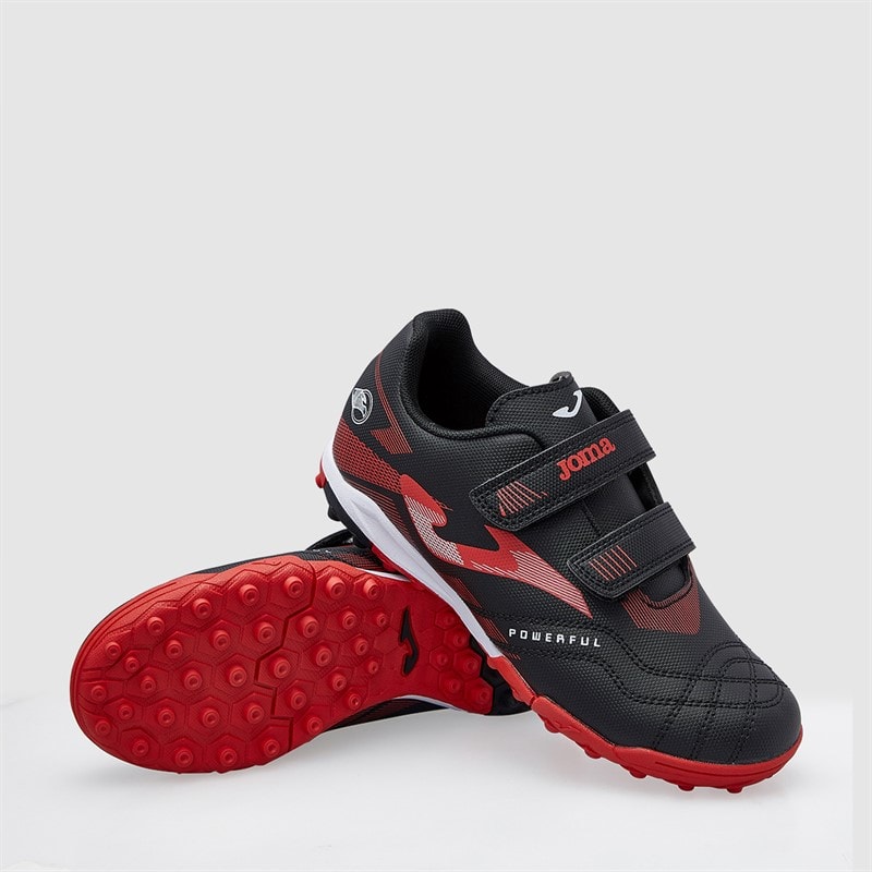 Joma Junior Powerful 25 TF Astro Turf Football Boots Black - Image 1
