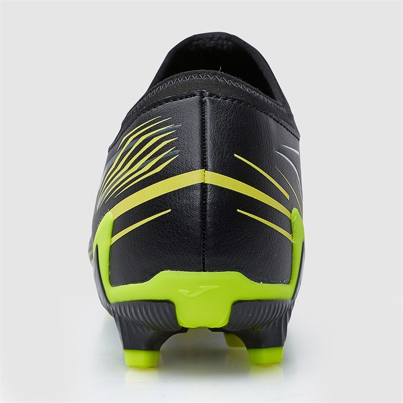 Joma Mens Propulsion 25 FG Firm Ground Football Boots Black/Fluoro Yellow - Image 4