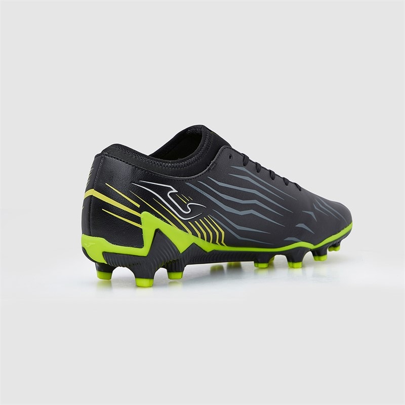 Joma Mens Propulsion 25 FG Firm Ground Football Boots Black/Fluoro Yellow - Image 5