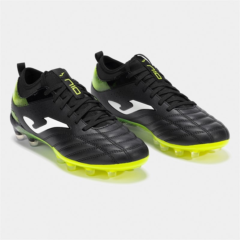 Joma Mens Number-10 25 FG Firm Ground Football Boots Black/Fluoro Yellow - Image 5
