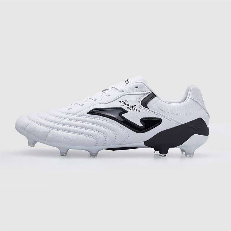 Joma Mens Aguila Cup 25 FG Firm Ground Football Boots White/Black - Image 2