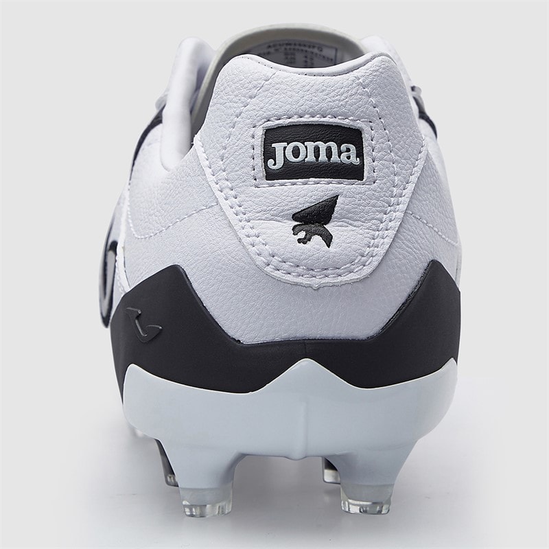 Joma Mens Aguila Cup 25 FG Firm Ground Football Boots White/Black - Image 4