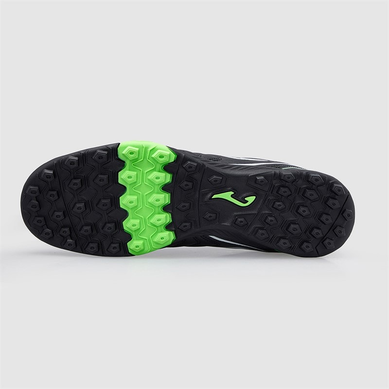 Joma Mens Aguila 25 TF Astro Turf Football Boots Black/Fluoro Green - Image 3