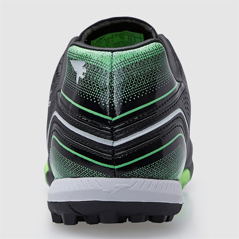 Joma Mens Aguila 25 TF Astro Turf Football Boots Black/Fluoro Green - Image 4