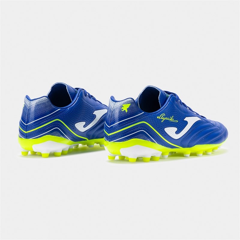 Joma Mens Aguila 25 AG Artificial Grass Football Boots Royal Blue/Fluoro Yellow - Image 3