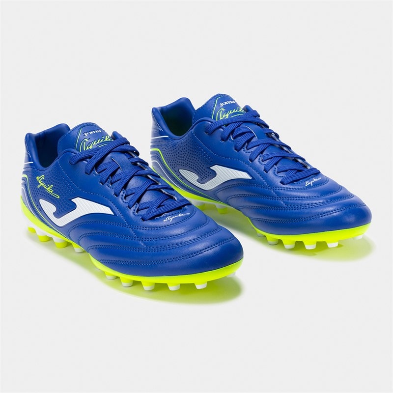 Joma Mens Aguila 25 AG Artificial Grass Football Boots Royal Blue/Fluoro Yellow - Image 4