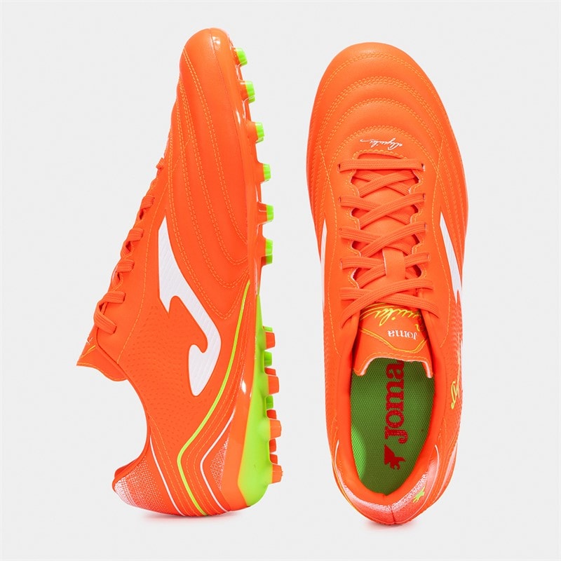 Joma Mens Aguila 25 AG Artificial Grass Football Boots Fluoro Orange - Image 4