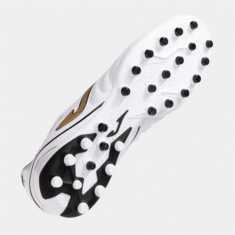 Joma Mens Aguila 25 AG Artificial Grass Football Boots White/Gold - Image 2