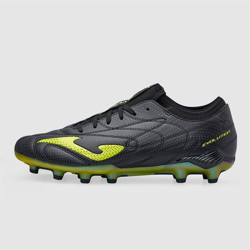 Joma Mens Evolution 25 FG Firm Ground Football Boots Black/Yellow - Image 2