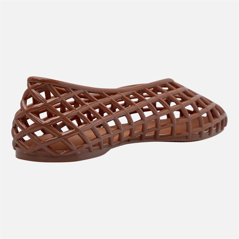 SEQWL Womens Jelly Ballerina Flats Brown - Image 5