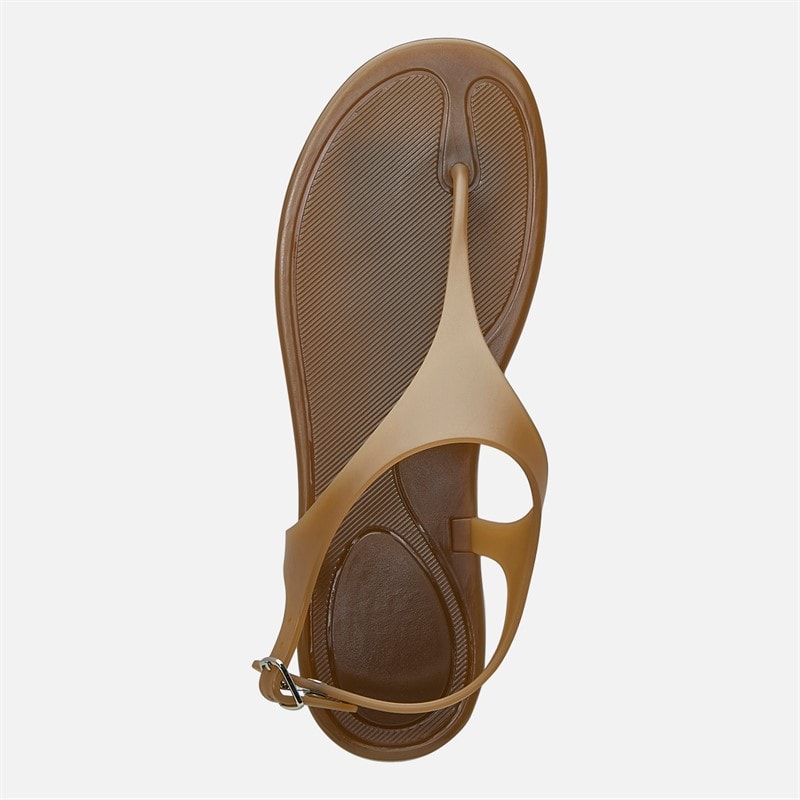 SEQWL Womens Jelly Thong Flat Sandals Coffee - Image 4