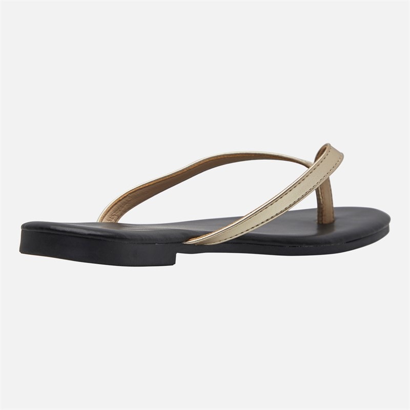 SEQWL Womens Flip Flops Gold - Image 5