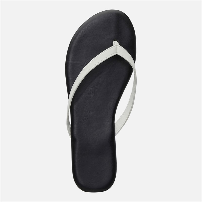 SEQWL Womens Flip Flops Black/White - Image 4