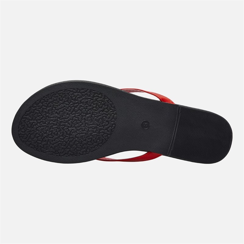 SEQWL Womens Flip Flops Black/Red - Image 2