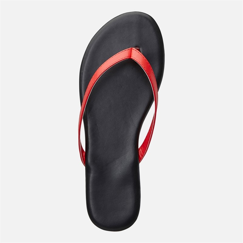 SEQWL Womens Flip Flops Black/Red - Image 4