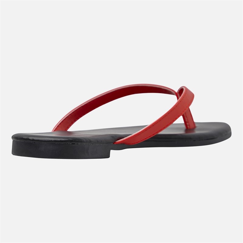 SEQWL Womens Flip Flops Black/Red - Image 5