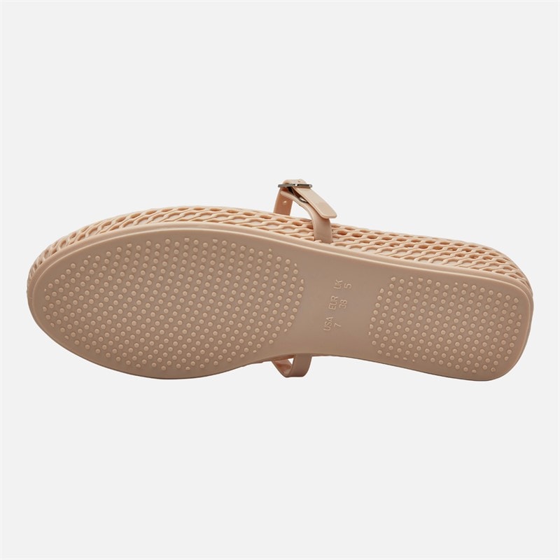 SEQWL Womens Jelly Mary Jane Flats Nude - Image 2