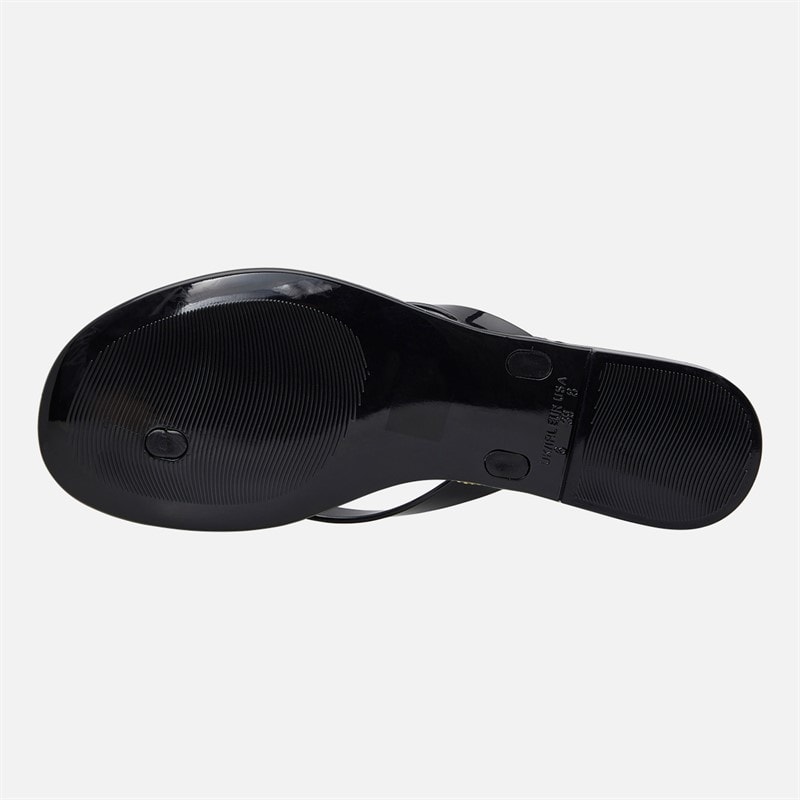 SEQWL Womens Jelly Bow Flip Flops Black - Image 2
