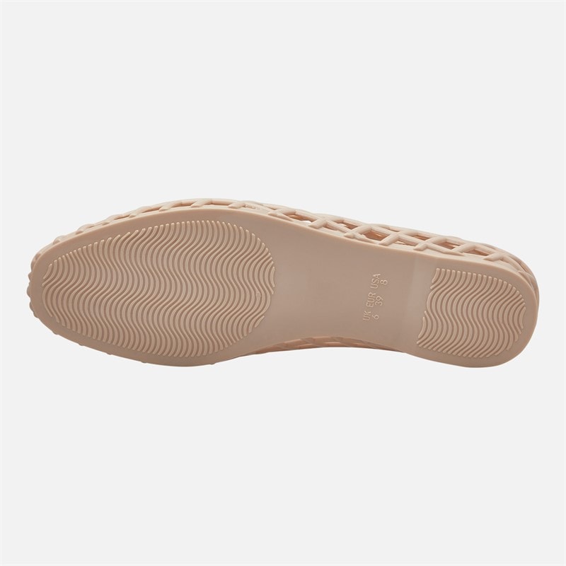 SEQWL Womens Jelly Ballerina Flats Beige - Image 2