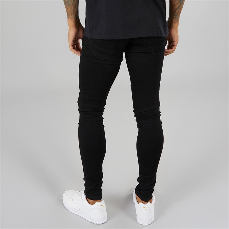 Avant Garde Mens Staple Skinny Stretch Jeans Black - Image 2