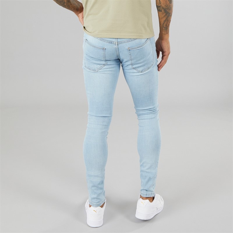 Avant Garde Mens Staple Skinny Stretch Jeans Light Blue - Image 2
