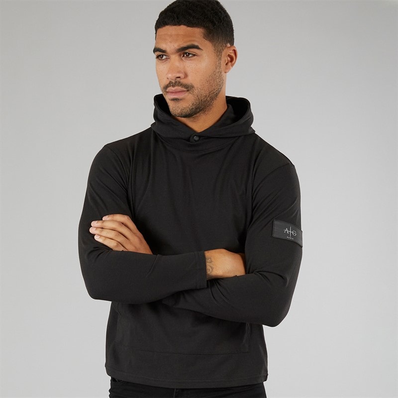 Avant Garde Mens Collusive Hooded Top Black