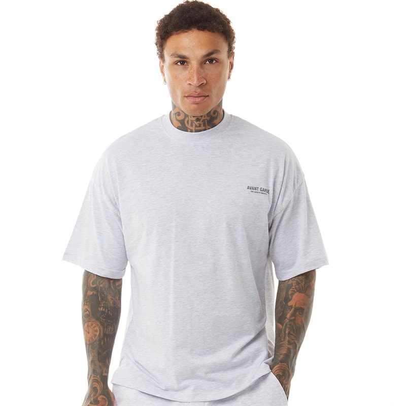 Avant Garde Mens Creatives T-Shirt Light Grey Marl