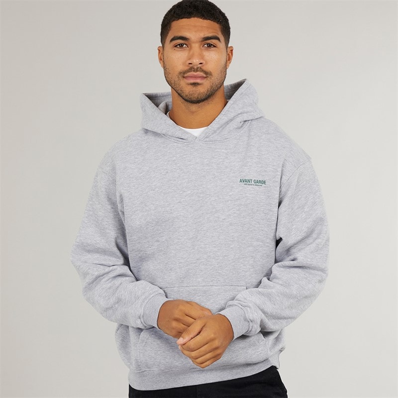 Avant Garde Mens Creatives Hoodie Light Grey Marl