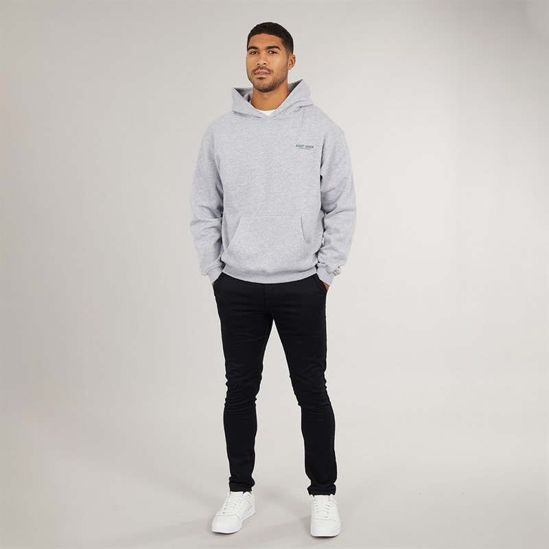 Avant Garde Mens Creatives Hoodie Light Grey Marl - Image 3