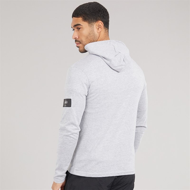 Avant Garde Mens Collusive Hooded Top Light Grey Marl - Image 2