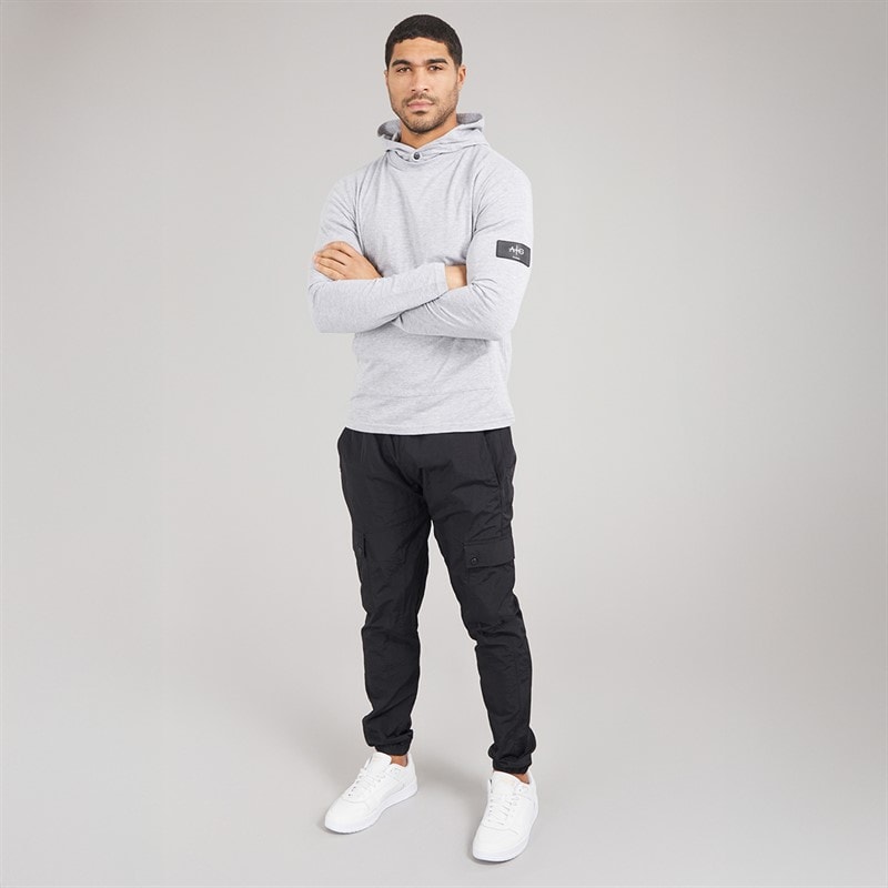 Avant Garde Mens Collusive Hooded Top Light Grey Marl - Image 4
