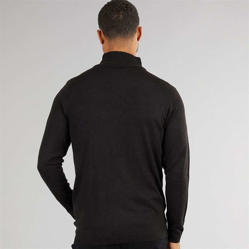 Avant Garde Mens Dagenham 1/4 Zip Jumper Black - Image 2